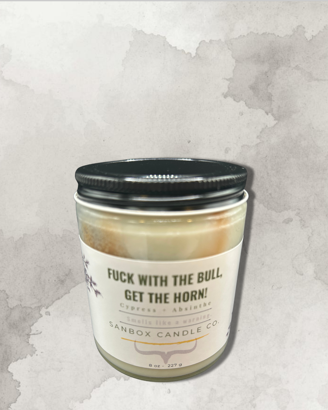 Petty AF! - FUCK WITH THE BULL....get the HORN! 8-ounce Soy Candle