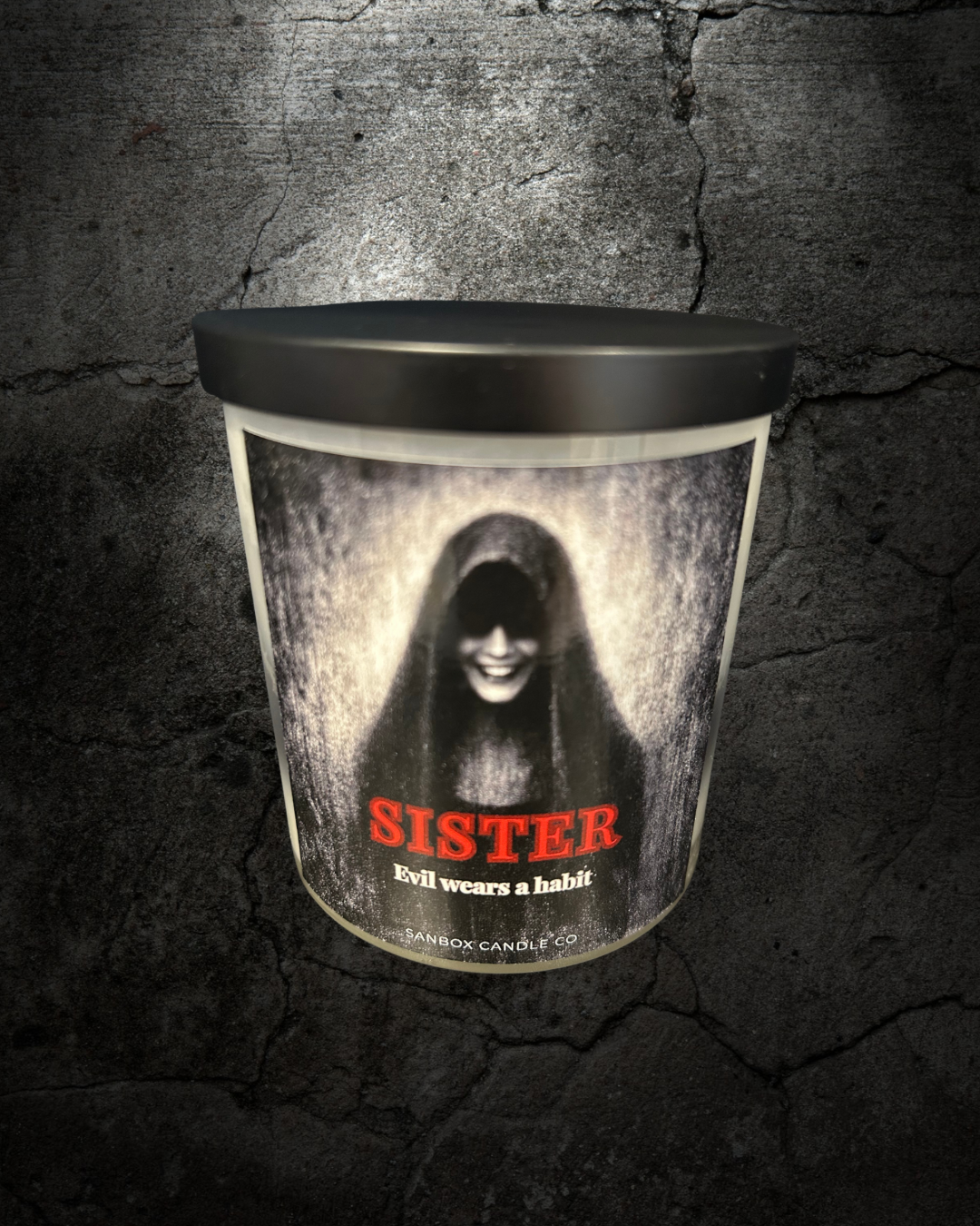 SISTER - Evil wears a habit!   10 oz Soy candle
