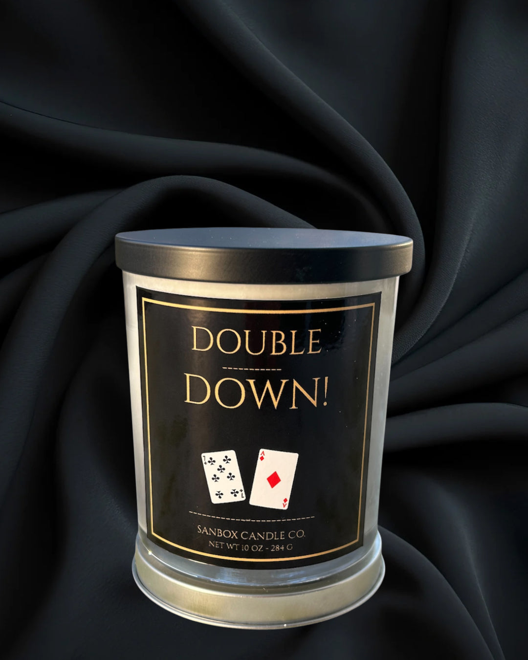 Double Down Soy Candle - Casino Gift Shop Candle, Las Vegas Novelty, Hand-Poured Gambler's Edition, 10 oz