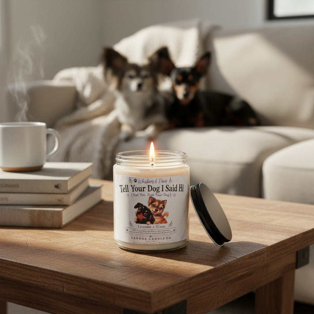 Whiskers & Paws Lavender & Whipped Cream Odor Eliminating Candle 8-oz