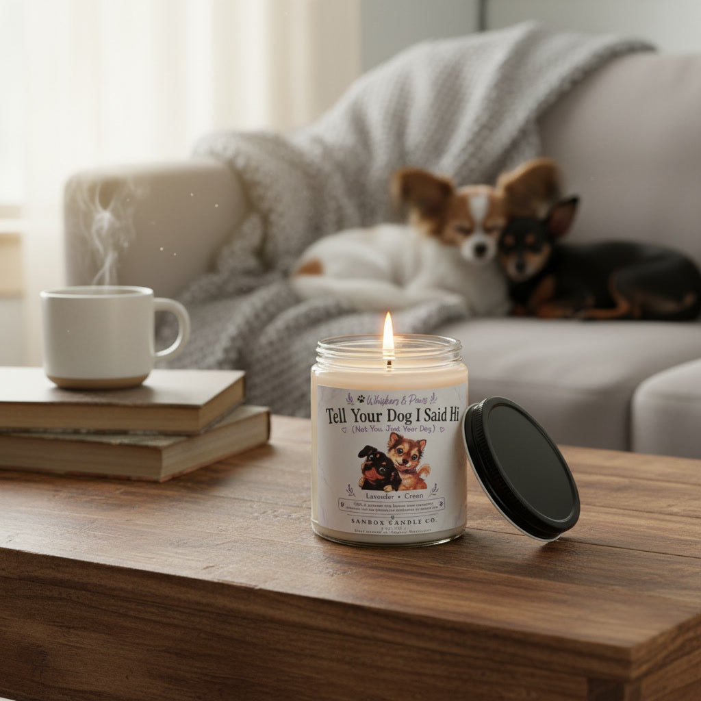 Whiskers & Paws Lavender & Whipped Cream Odor Eliminating Candle 8-oz