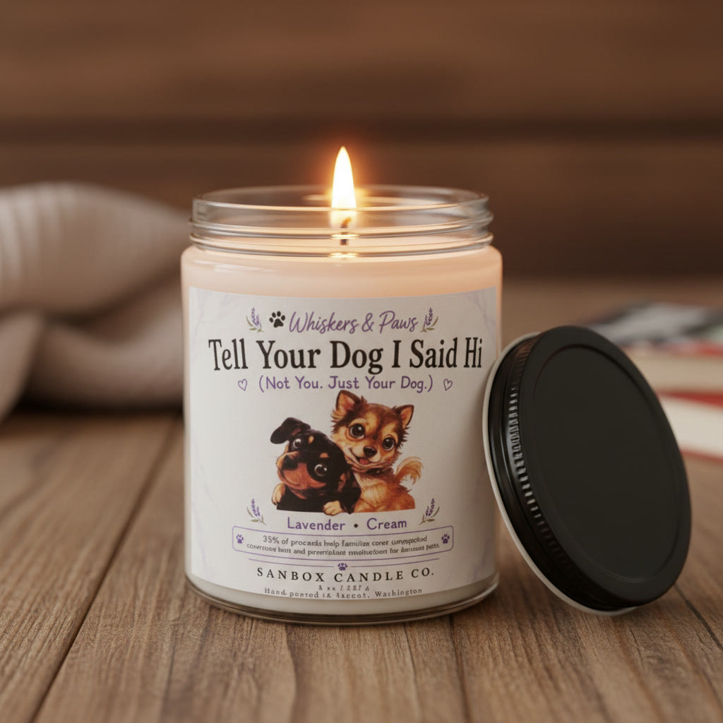 Whiskers & Paws Lavender & Whipped Cream Odor Eliminating Candle 8-oz