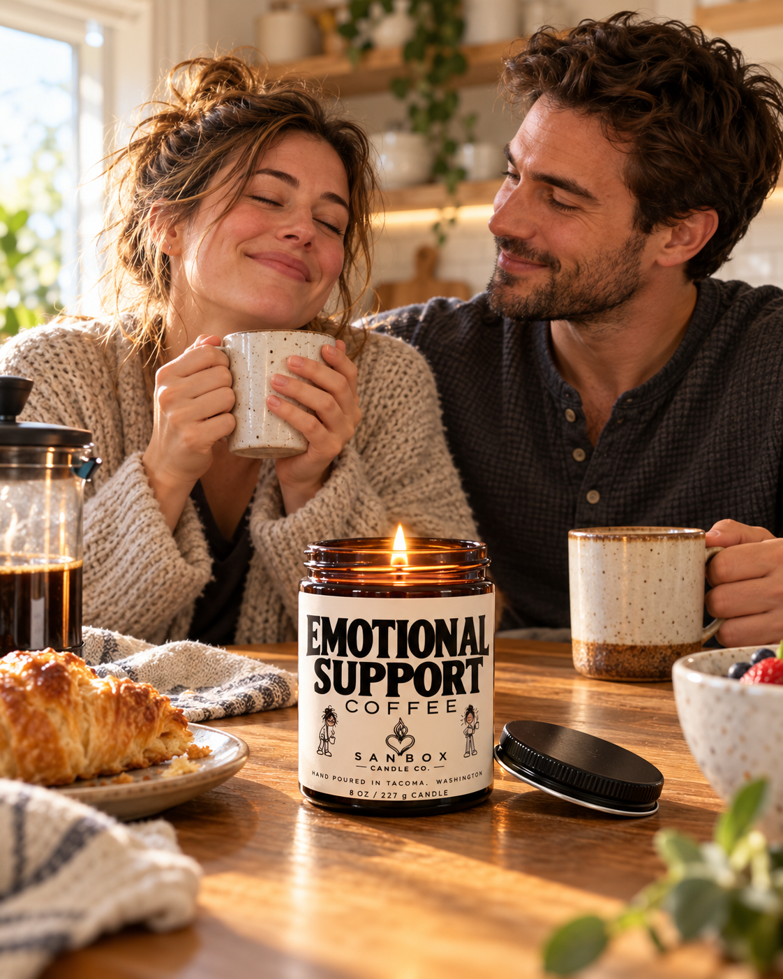 Emotional Support Coffee - 8 oz Soy Candle