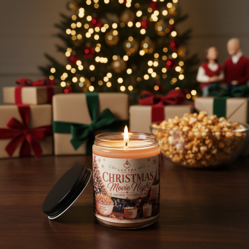 Christmas Movie Night 8-oz Soy Candle