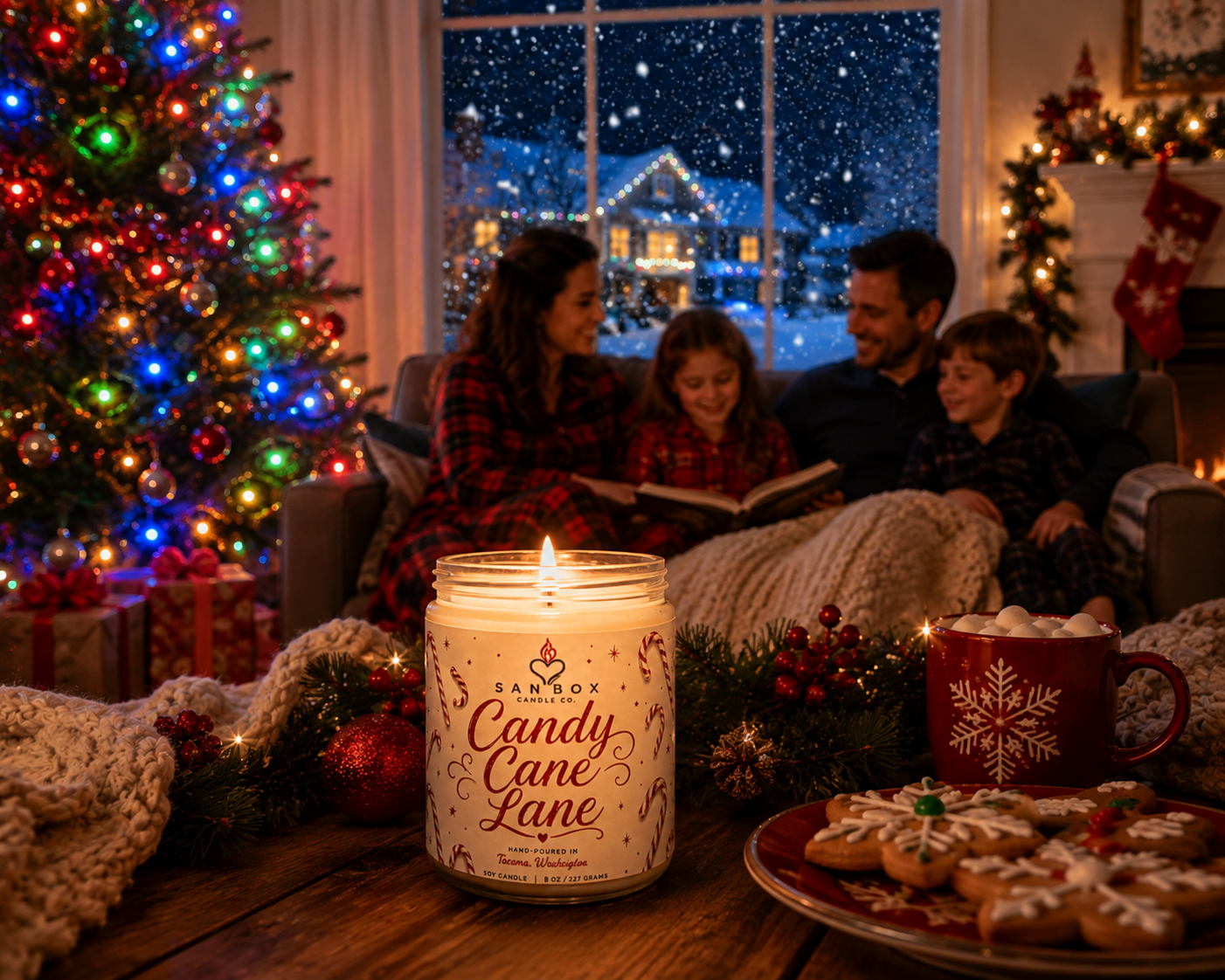 Candy Cane Lane 8-oz Soy Candle