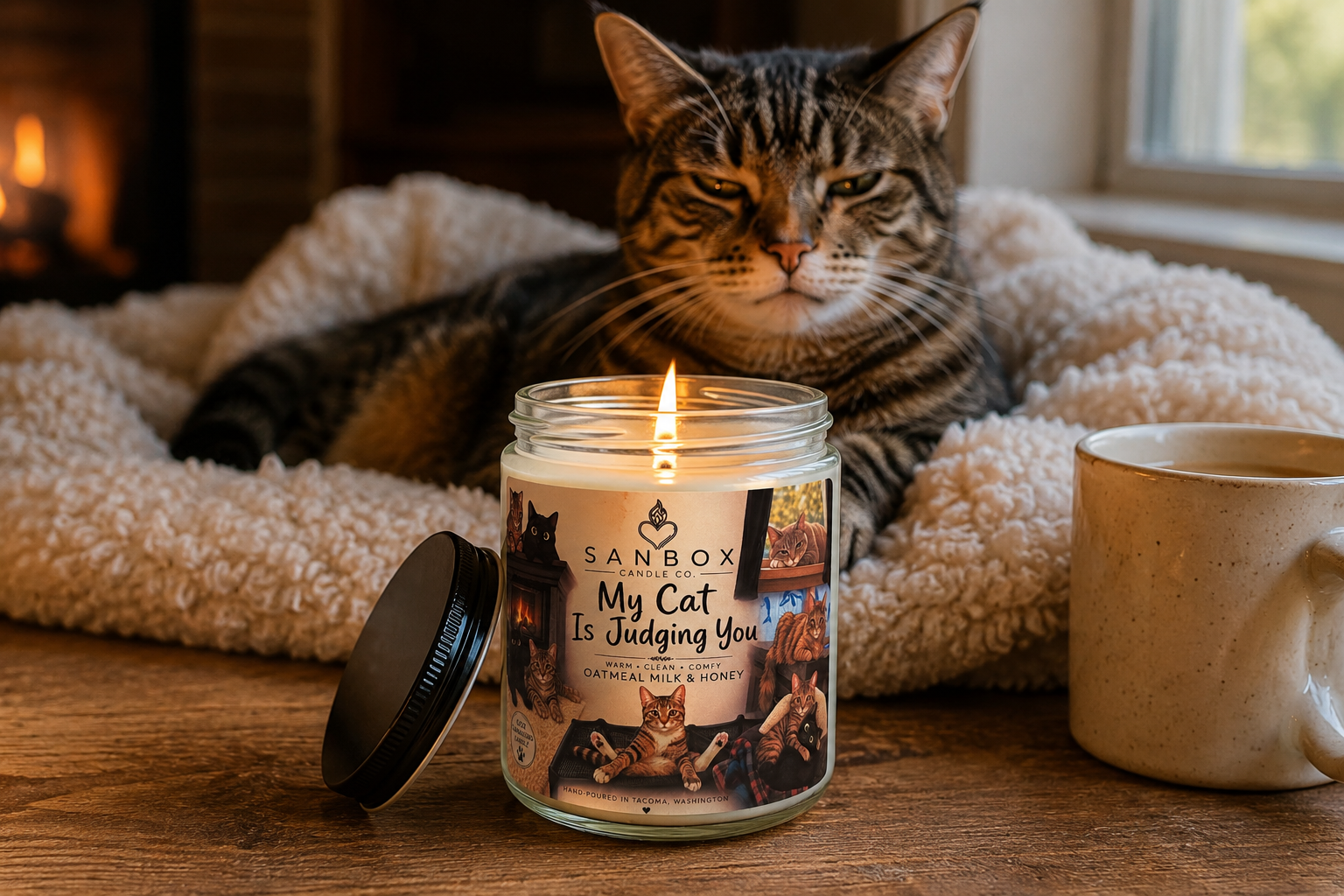 My Cat Is Judging You! 8-oz Soy Odor Eliminating Candle