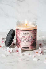 Soy Candle - Cherry Blossom Floral Scented Candle | Hand Poured 8 oz