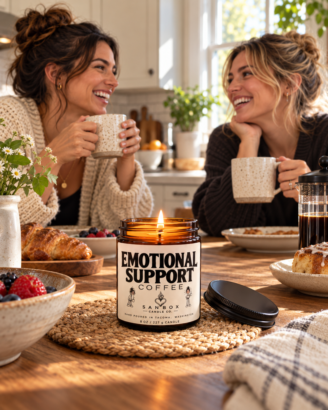 Emotional Support Coffee - 8 oz Soy Candle