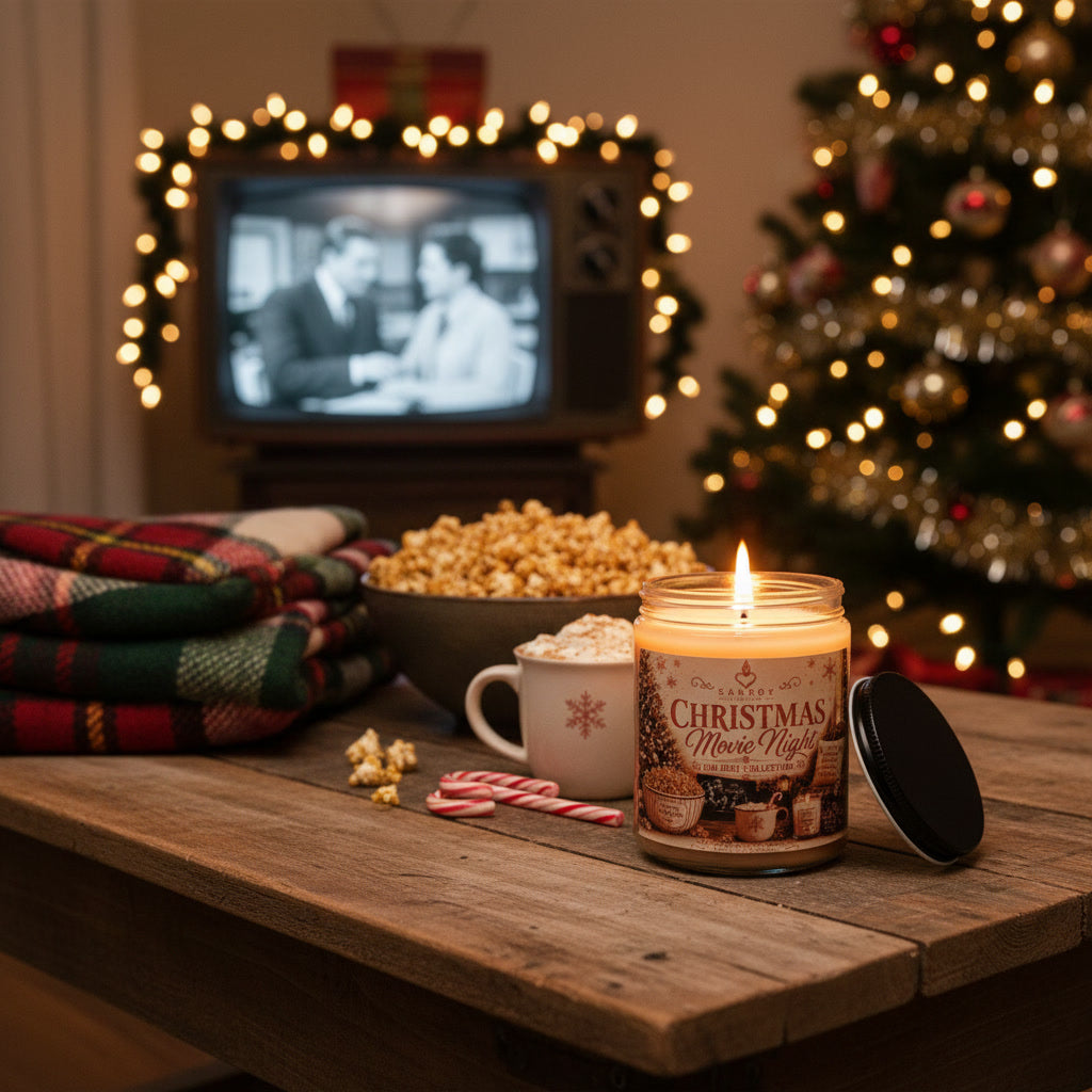 Christmas Movie Night 8-oz Soy Candle