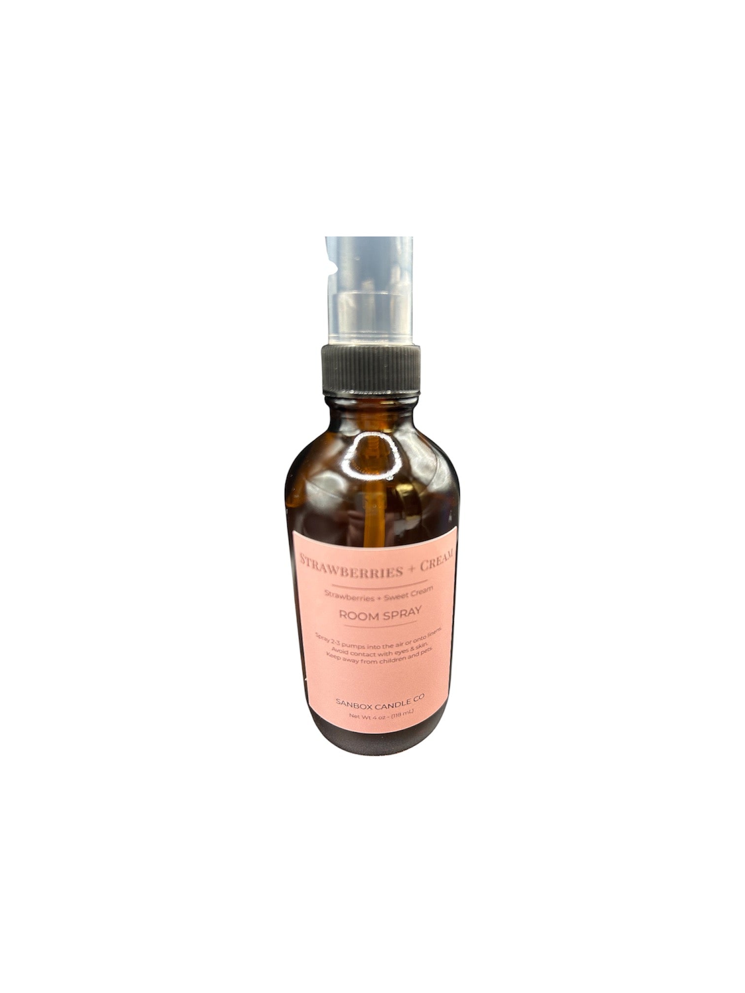 Strawberries & Cream Handmade Room Spray - 4 oz Strawberry Vanilla Home Fragrance