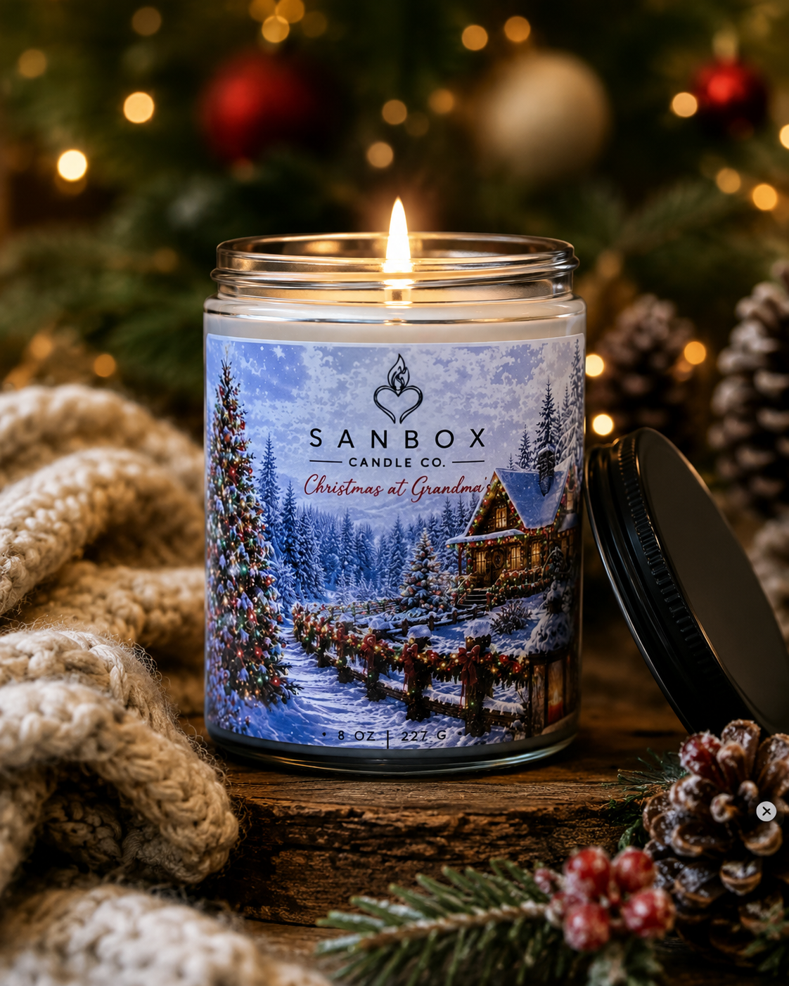 Christmas at Grandma's - 8-oz Soy Candle