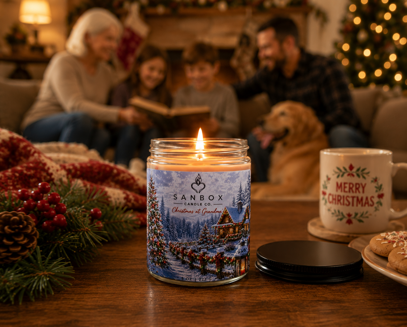 Christmas at Grandma's - 8-oz Soy Candle