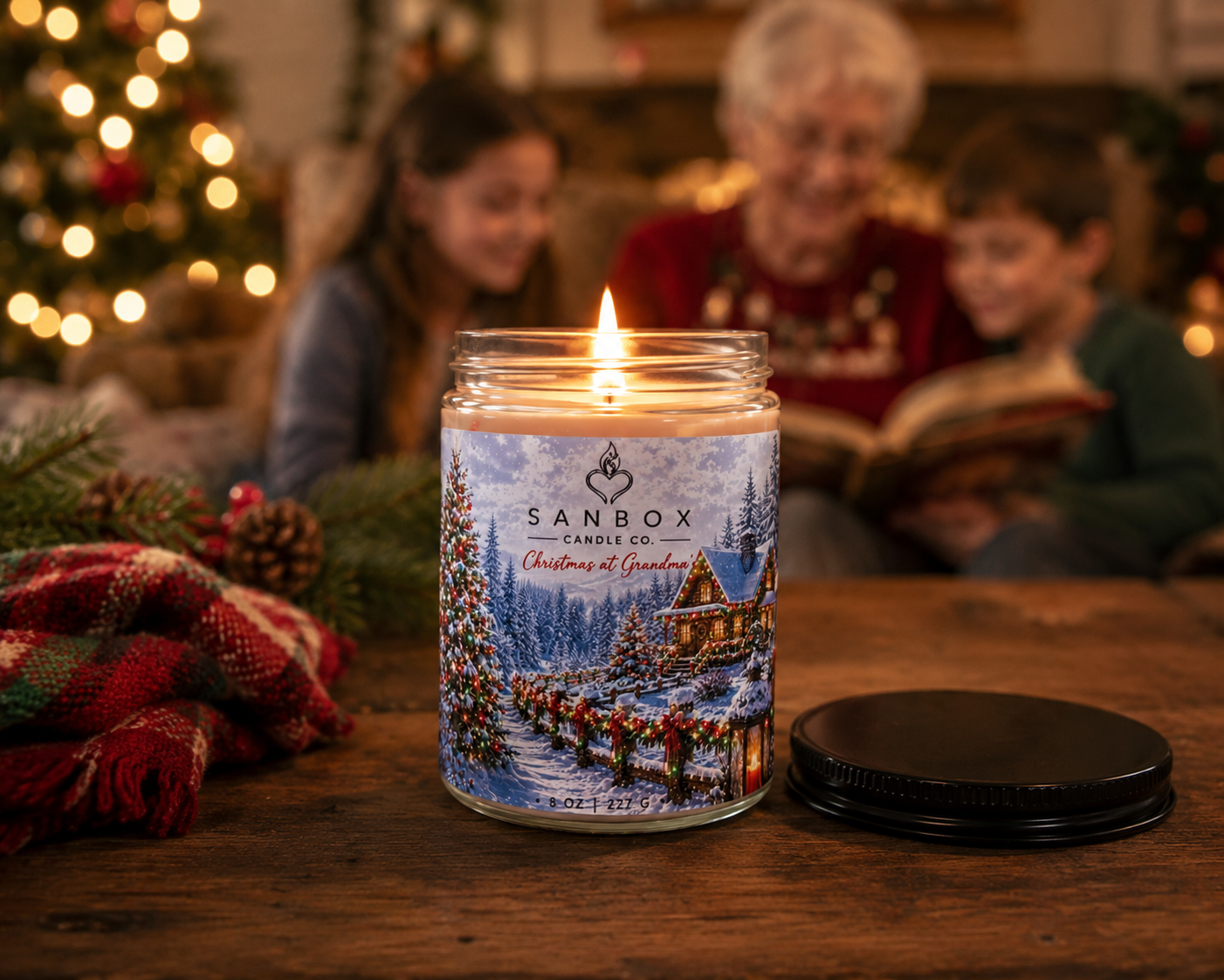 Christmas at Grandma's - 8-oz Soy Candle