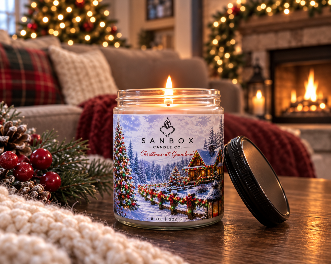 Christmas at Grandma's - 8-oz Soy Candle