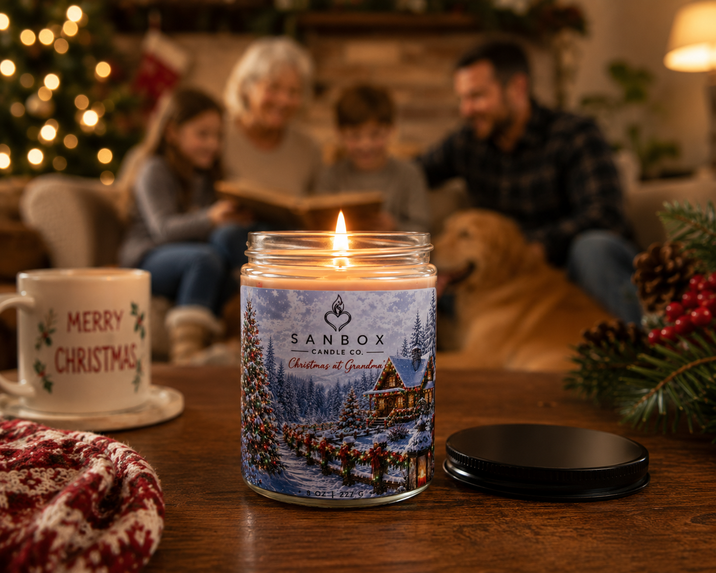 Christmas at Grandma's - 8-oz Soy Candle